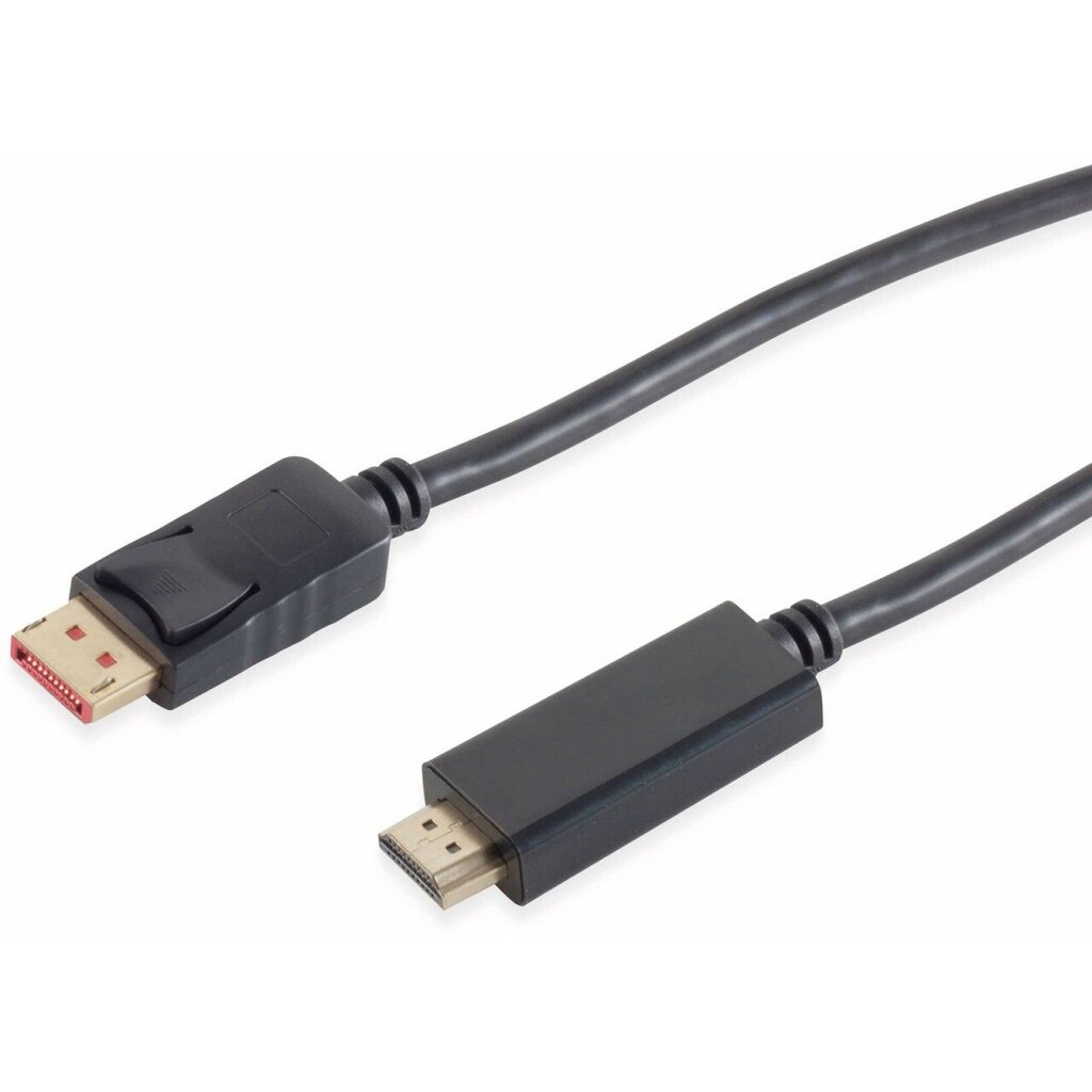 No-Name DisplayPort (ST) > HDMI (ST) 7,5 m 4K 60 Hz kullatud must цена и информация | Kaablid ja juhtmed | kaup24.ee