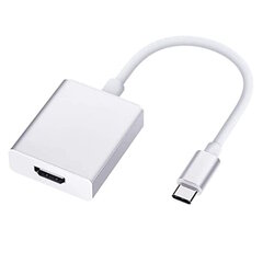 iLike HD2 USB-C Вилка в HDMI 4K Женский Аудио и Видео Кабельный Адаптер 10см - Конвертер Белый (OEM) цена и информация | Адаптеры и USB-hub | kaup24.ee