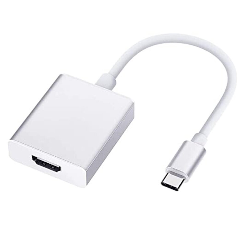 iLike HD2 USB-C pistik HDMI 4K naissoost heli- ja videokaabli adapteriga 10 cm – muundur valge цена и информация | USB jagajad, adapterid | kaup24.ee