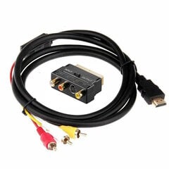 iLike HD3 HDMI Mees 3RCA Audio & Video kaabel 1.5m + RCA S-Video SCART adapter (OEM) hind ja info | USB jagajad, adapterid | kaup24.ee