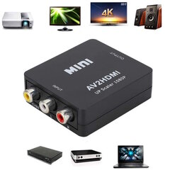 iLike HD6 Мини Цифро-аналоговый конвертер HDMI входа в 3RCA выход Мини USB-питание Черный (OEM) цена и информация | Адаптеры и USB-hub | kaup24.ee