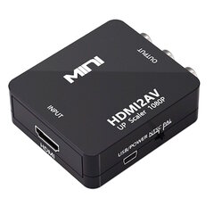 iLike HD6 Mini Digitaalne-analoog konverter kast HDMI sisend 3RCA väljund Mini USB toitega Must (OEM) hind ja info | USB jagajad, adapterid | kaup24.ee