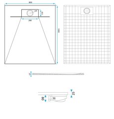 Dušikabiin Bazalt CARRARA WHITE 80x100 hind ja info | Dušialused | kaup24.ee