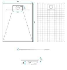 Dušikabiin Bazalt CARRARA WHITE 90x120 hind ja info | Dušialused | kaup24.ee