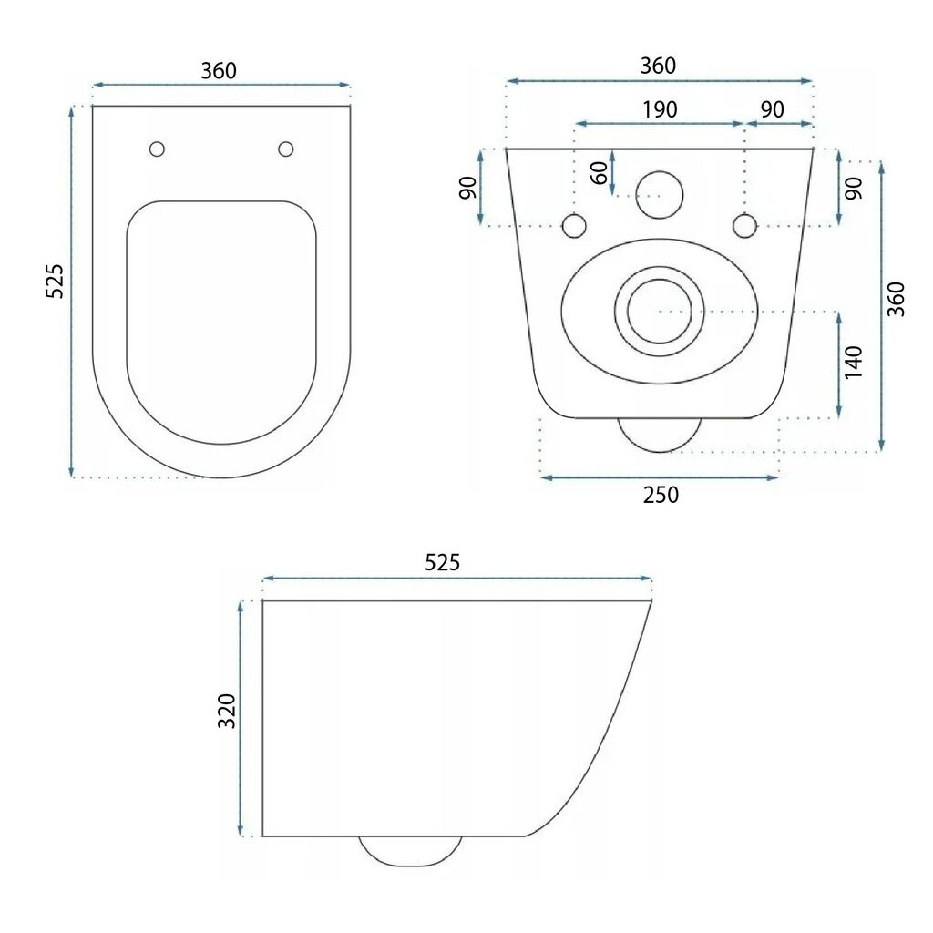 Rea Eddy Tornado Rimless Flat N peatatud WC-kauss цена и информация | WС-potid | kaup24.ee