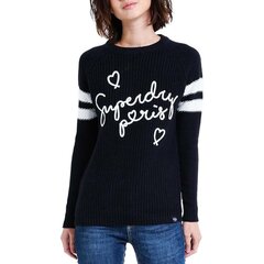 Naiste Superdry Paris Varsity logo džemper must hind ja info | Naiste kampsunid | kaup24.ee