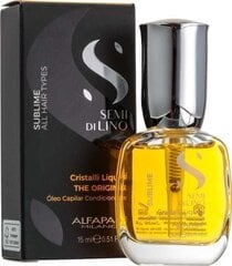 Разглаживающая сыворотка для волос Alfaparf Milano Semi Di Lino Sublime Cristalli Liquidi 15 мл цена и информация | Средства для укрепления волос | kaup24.ee