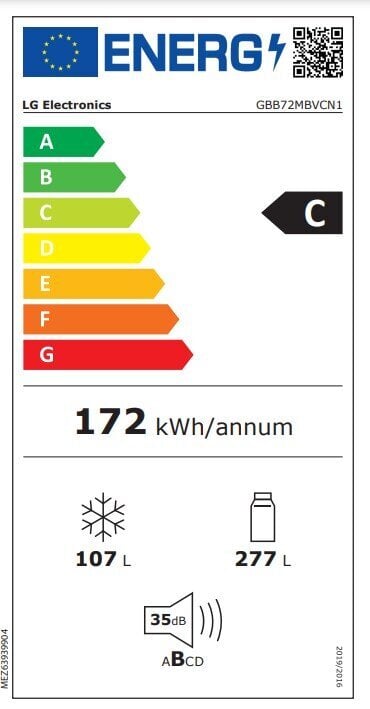 LG GBB72MBVCN1 цена и информация | Külmkapid | kaup24.ee