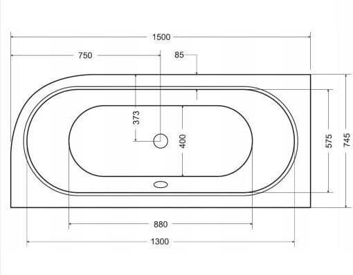 Vann Besco Avita, 150x75 cm, vasakpoolne hind ja info | Vannid | kaup24.ee