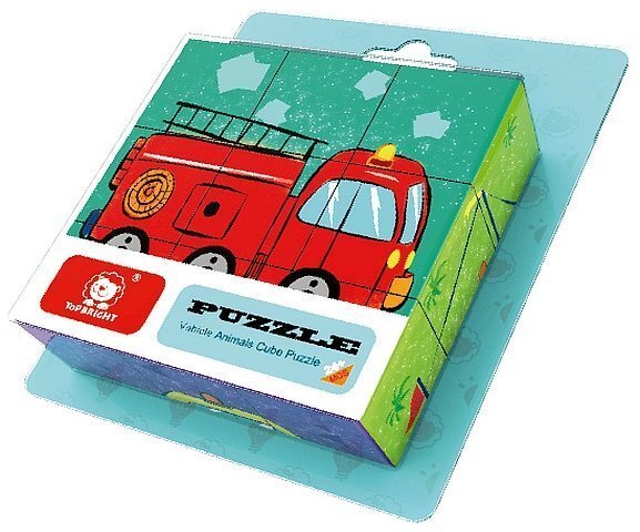 Puidust pusle-klotsid Top Bright Tuletõrjeauto, 1583482 цена и информация | Imikute mänguasjad | kaup24.ee
