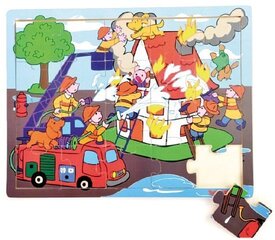 Puidust pusle Top Bright Tuletõrjuja, 20 tk hind ja info | Imikute mänguasjad | kaup24.ee