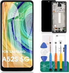 SRJTEK OLED Samsung A52S 5G ekraani asendusassamblee remont koos raamiga (tugi sõrmejälg) hind ja info | Ekraani kaitsekiled | kaup24.ee