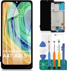 Samsung Galaxy A41 puuteekraani vahetuskomplekt SM-A415F (must, OLED) koos raamiga hind ja info | Ekraani kaitsekiled | kaup24.ee