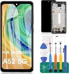 LED ekraan Samsung Galaxy A52 5G asendamine Puuteekraani remondikomplektid koos raamiga (tugi sõrmejälgedele) hind ja info | Ekraani kaitsekiled | kaup24.ee