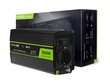 Green Cell inverter, pingemuundur 12 V kuni 230 V 500W/1000W puhas siinuslaine цена и информация | Muundurid, inverterid | kaup24.ee