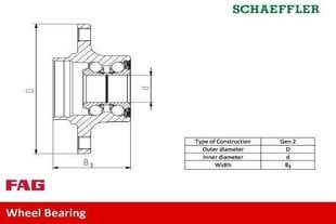 Rattalaagri komplekt AUDI A3 Q3 TT SEAT SKODA VW A1683600068 1J0422831B hind ja info | Lisaseadmed | kaup24.ee