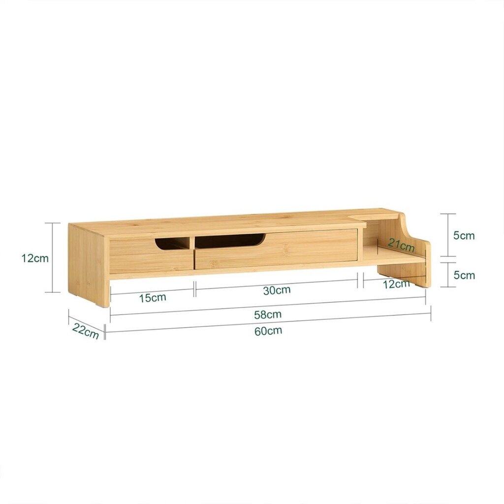 Abilaud monitorile 60x22x12 cm beez hind ja info | Diivanilauad | kaup24.ee