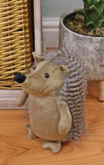 Carousel Home and Gifts Grey Striped Fluffy Hedgehog Doorstopper цена и информация | Дверные петли и другие принадлежности | kaup24.ee