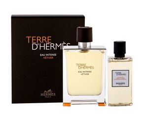 Komplekt Hermes Terre d'Hermes Eau Intense Vetiver meestele: EDP parfüümvesi 100 ml + dušigeel 80 ml hind ja info | Meeste parfüümid | kaup24.ee