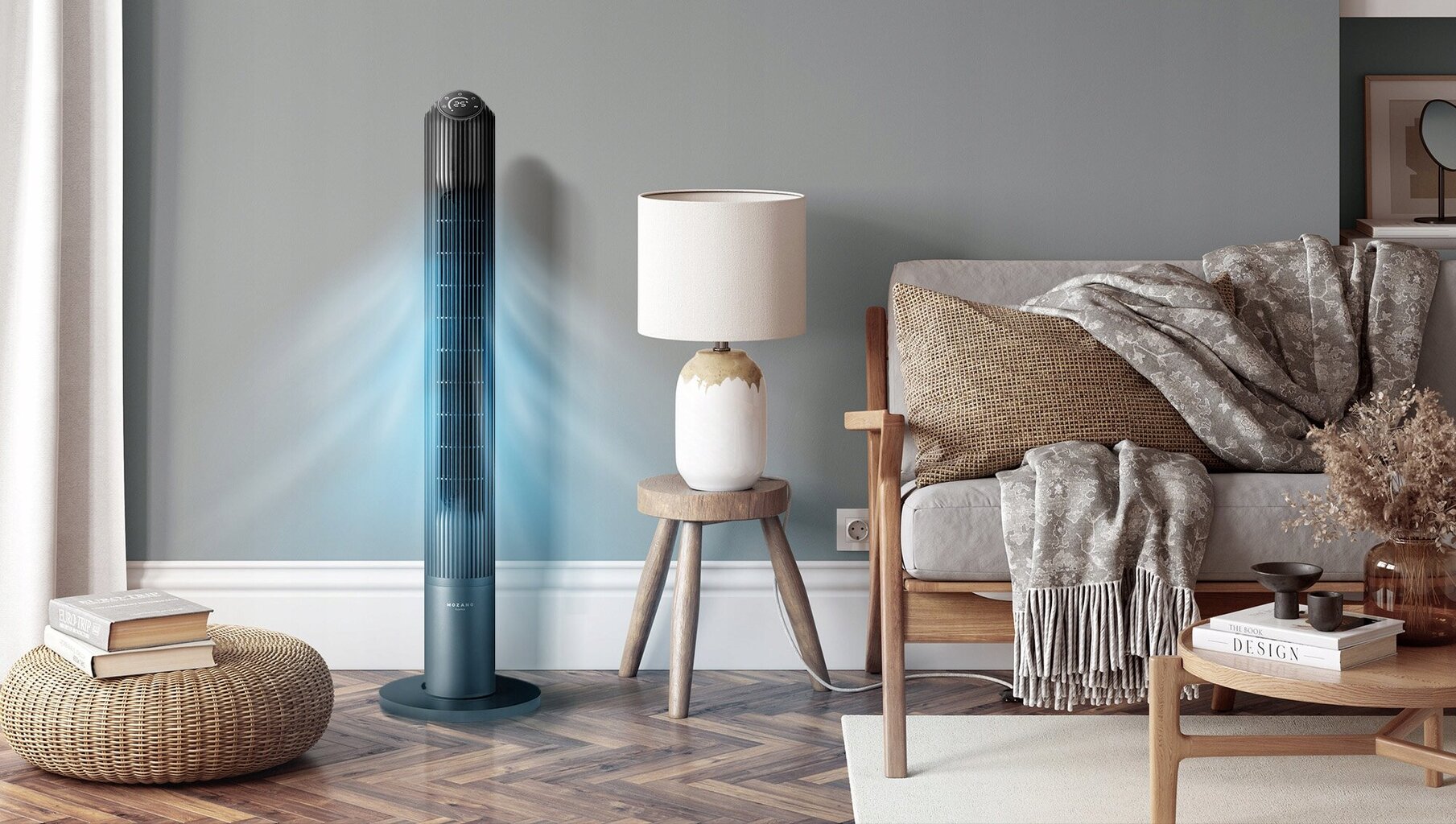 Fan Tower Mozano Smart Breeze Aroma, 45 W цена и информация | Ventilaatorid | kaup24.ee