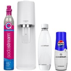 SodaStream Terra White saturaator + üks pudel + SodaStream Pepsi siirup hind ja info | Mulliveemasinad | kaup24.ee