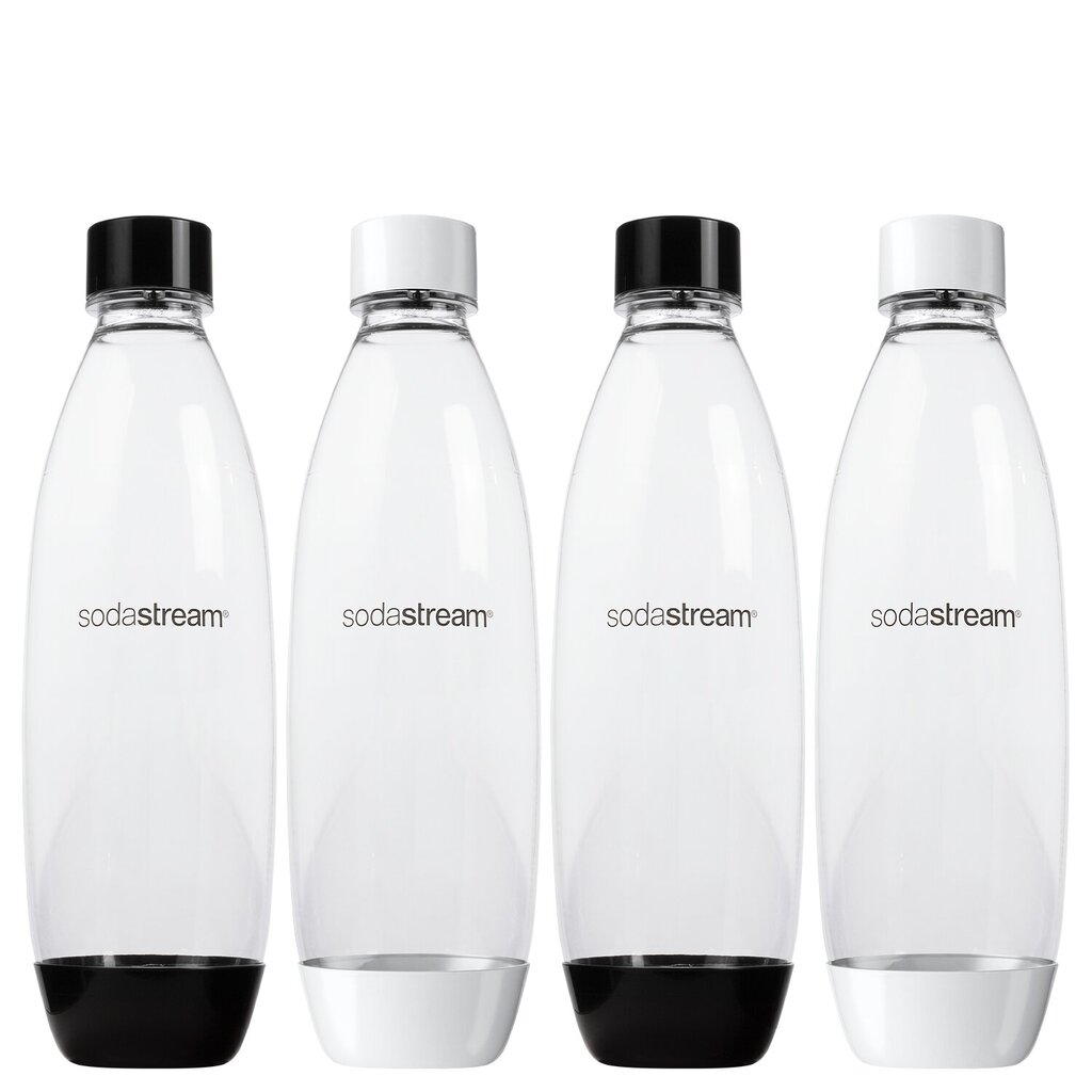 SodaStream Terra Black üks pudel + SodaStream PET pudelid 1 L must+valge Fuse Two-pack + Sodastream Pet White 1 liitrine pudel (dek) + bolero цена и информация | Mulliveemasinad | kaup24.ee