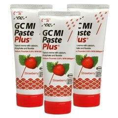 GC Mi Paste Plus Recaldent fluoriidiga hambakreem, maasika maitsega, 35 ml (3 tk.) hind ja info | Suuhügieen | kaup24.ee