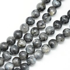 Helmed Looduslikud Labradorite, 8-9mm, Must ja Hall, 44tk/38cm/niit hind ja info | Ehete valmistamine, helmestamine | kaup24.ee