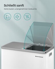 Prügikast SONGMICS 2 x 30L valge/hõbe цена и информация | Мусорные баки | kaup24.ee