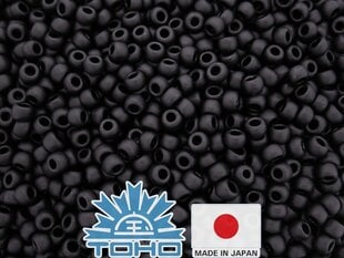 TOHO® seemnehelmed Läbipaistmatu matt Jet TR-11-49F 11/0 (2,2 mm) 10 g. hind ja info | Ehete valmistamine, helmestamine | kaup24.ee