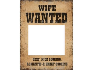 Aksessuaarid fotosessioonile Husband Wanted and Wife Wanted, 32x24 cm (1 pakk/ 2 tk) цена и информация | Праздничные декорации | kaup24.ee