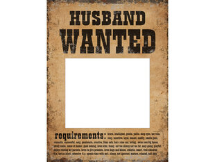 Аксессуар для фотосессии Husband Wanted and Wife Wanted, 32x24 см (1 кор/ 40 упак) (1 упак / 2 шт) цена и информация | Праздничные декорации | kaup24.ee