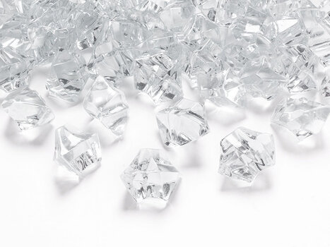 Lauakaunistus kristallid, läbipaistev, 25 x 21 mm (1 pakk/ 50 tk) hind ja info | Peokaunistused | kaup24.ee