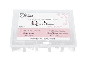 Шаблоны для наращивания ногтей Elisium Quick Shape Type1, 120 шт цена и информация | Средства для маникюра и педикюра | kaup24.ee