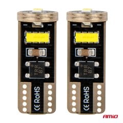 Светодиодные лампы canbus T10e W5W 3*2055 SMD белые 12/24В цена и информация | Автомобильные лампочки | kaup24.ee