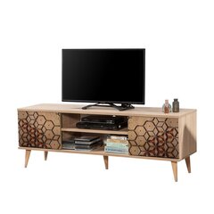 TV-laud Selsey Smartser 140 cm, pruun/kollane цена и информация | Тумбы под телевизор | kaup24.ee