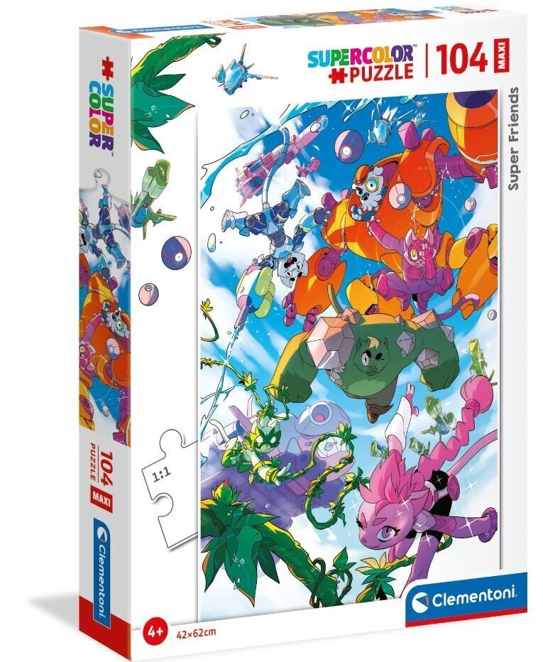 puzzle clementoni super friends 104 tükki 23754 цена и информация | Pusled | kaup24.ee