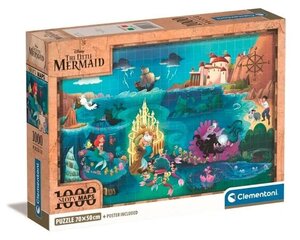 Пазл Clementoni Disney The Little Mermaid (Русалочка), 1000 деталей цена и информация | Пазлы | kaup24.ee