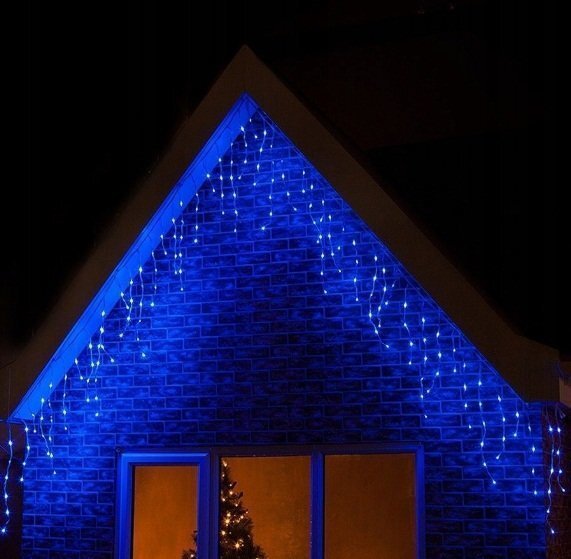LED Valguskett Jääpurikad, 500LED, sinine hind ja info | Jõulutuled | kaup24.ee