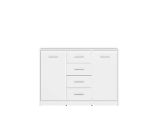Kummut BRW Nepo Plus KOM2D4S, valge цена и информация | Black Red White Мебель для гостиной | kaup24.ee