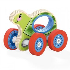 Деревянная игрушка Черепаха с колесами Quercetti, 0747 цена и информация | Игрушки для малышей | kaup24.ee