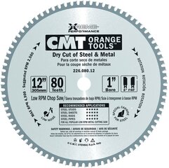 226.080.12M CMT HM пильный диск для стали 305x30x80Z / STEEL STANDARD цена и информация | Пилы, циркулярные станки | kaup24.ee