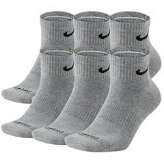 „Nike Grey Everyday Cushioned 6 Pack kõrged sokid“ SX6899-064 цена и информация | Мужские носки | kaup24.ee