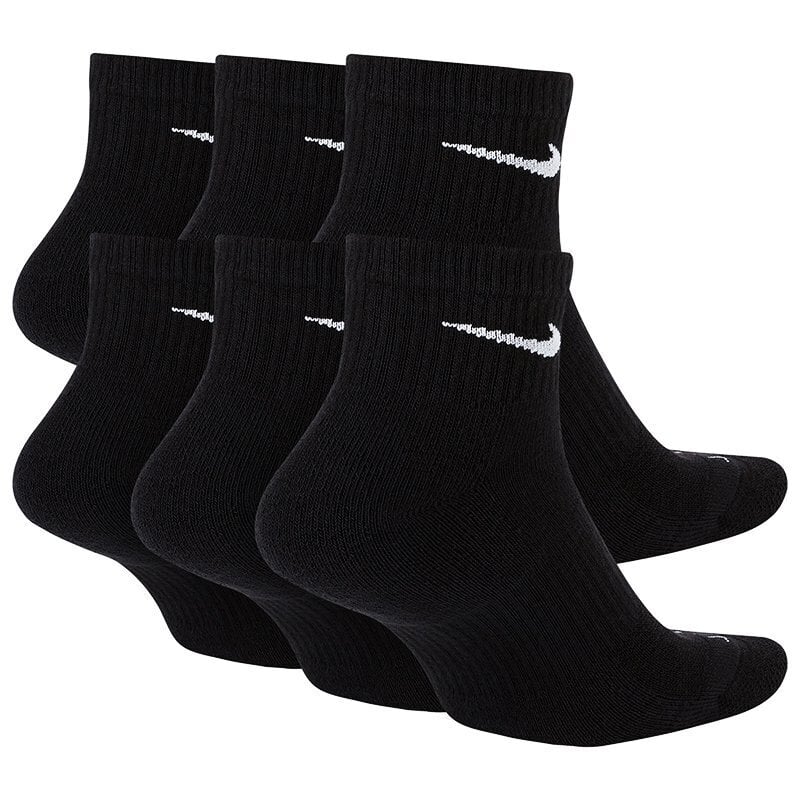 „Nike Black Everyday Cushioned 6 Pack High Socks“ augstas zeķes SX6899-010 цена и информация | Meeste sokid | kaup24.ee