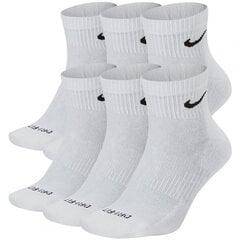 „Nike White Everyday Cushioned 6 Pack kõrged sokid“ SX6899-100 hind ja info | Meeste sokid | kaup24.ee