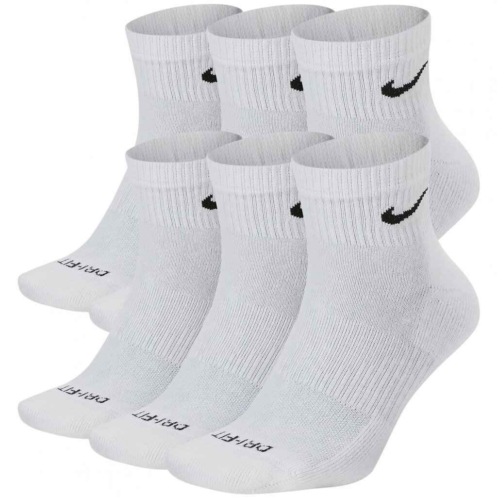 „Nike White Everyday Cushioned 6 Pack kõrged sokid“ SX6899-100 цена и информация | Meeste sokid | kaup24.ee