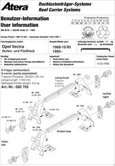 Katuseraam must VECTRA A hind ja info | Katuseboksid | kaup24.ee