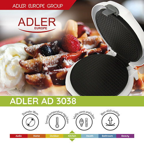 Adler AD3038 hind ja info | Vahvliküpsetajad ja pannkoogiküpsetaja | kaup24.ee