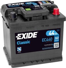 Exide Classic 44Ah360A 207x175x190-+ цена и информация | Батарейки | kaup24.ee