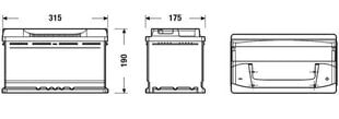 Exide Excell 80Ач 640А 315x175x190-+ цена и информация | Батарейки | kaup24.ee